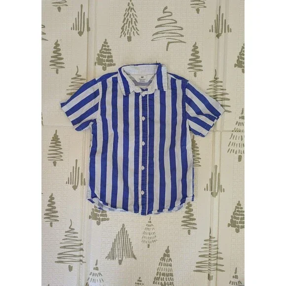 Boys 4T 5T Clothing Lot 7pc Tommy Hilfiger Wrangler H&M Cat & Jack Shirts Jeans - Picture 2 of 9